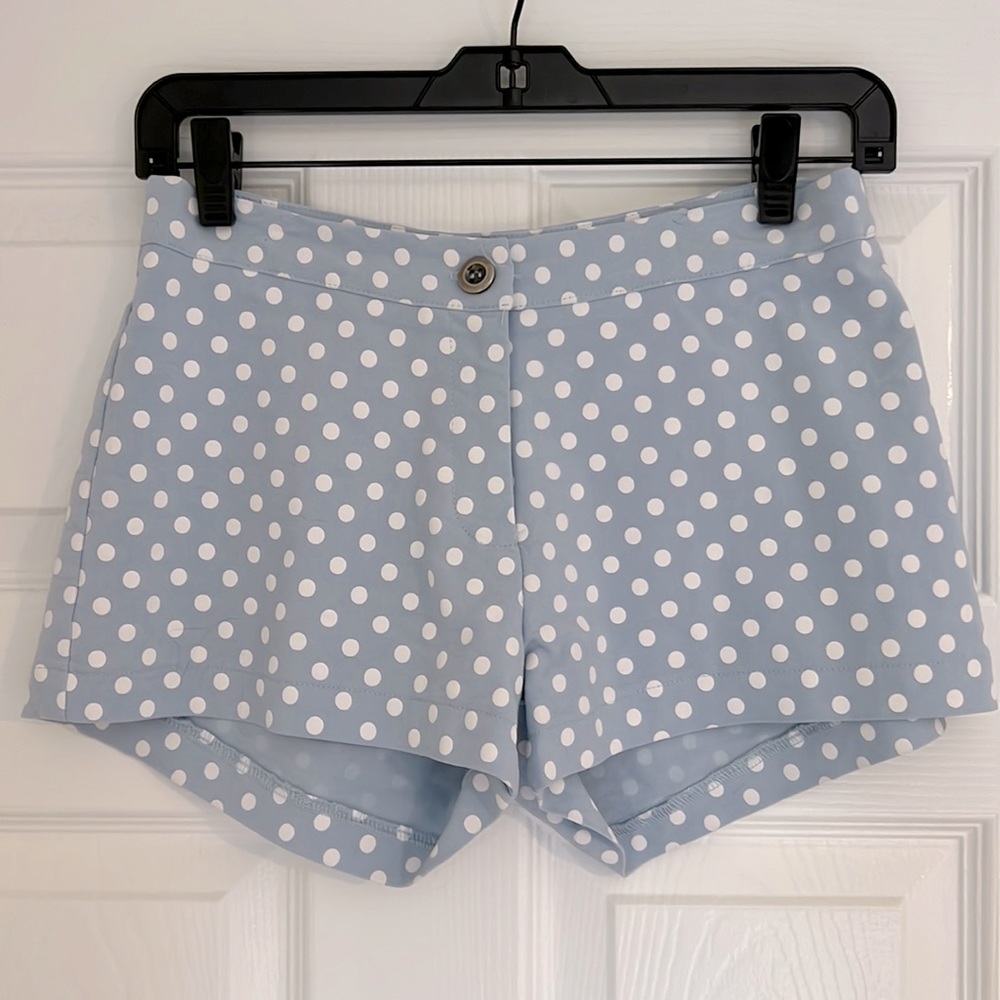 Blue and White Polka Dot Shorts